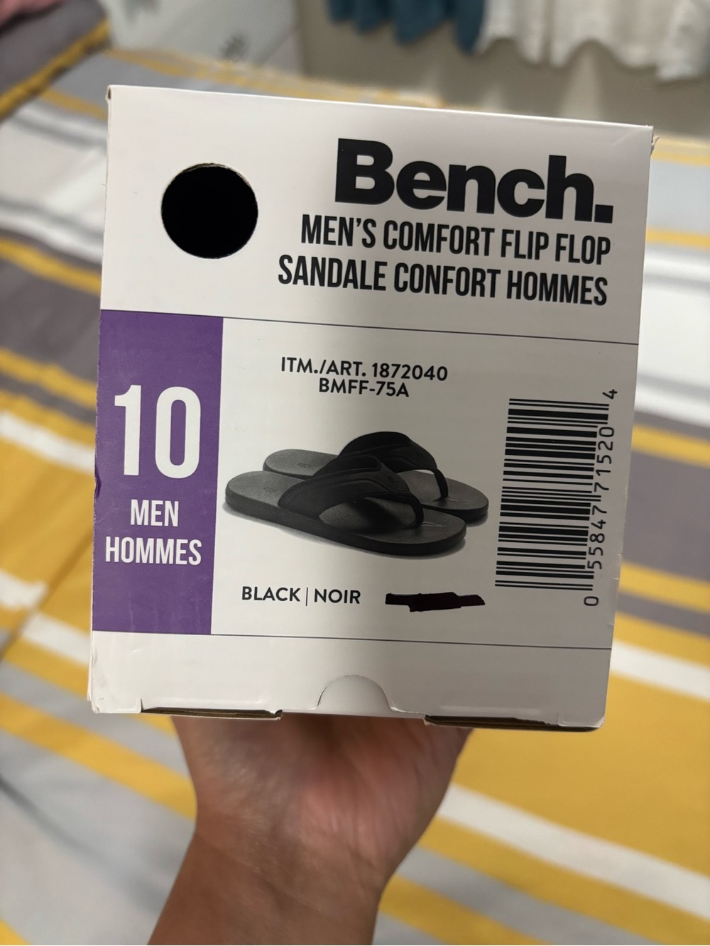 Bench Men’s Black Flip-Flop Sandals